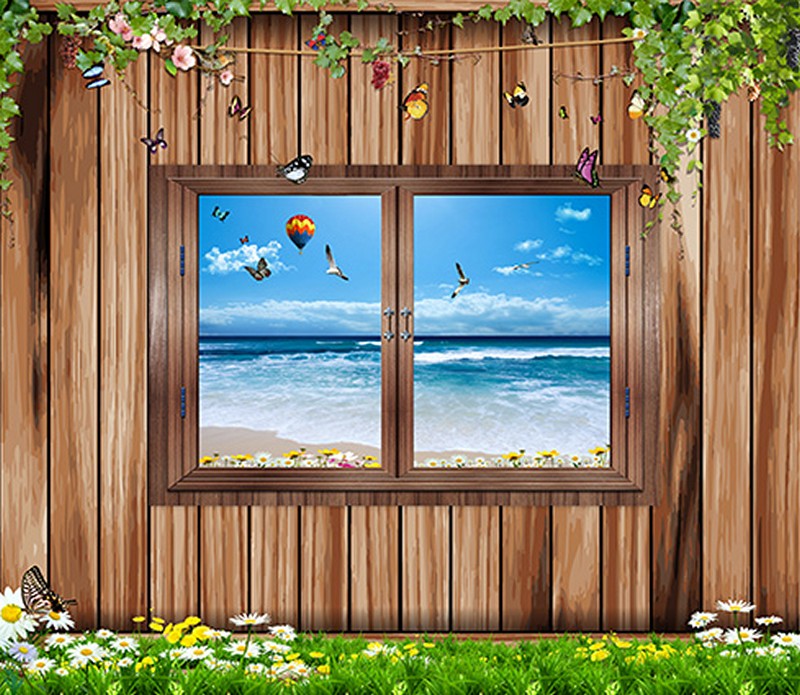 Tranh 3D cửa sổ đẹp - Mã: 3D-0055-copy