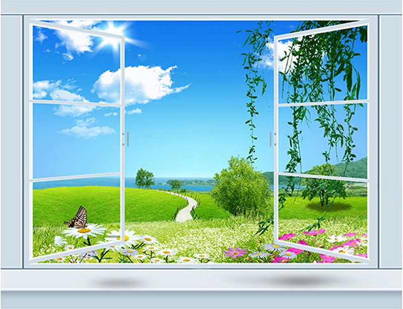 Tranh 3D cửa sổ đẹp - Mã: FJ0046-copy Tranh 3D cửa sổ đẹp - Mã: FJ0046-copy