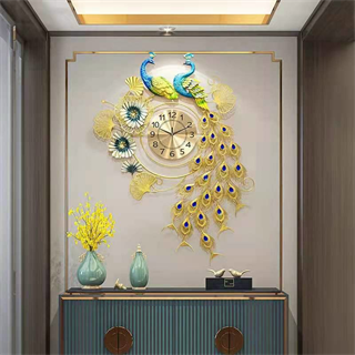 Đồng hồ trang trí chim công TT07